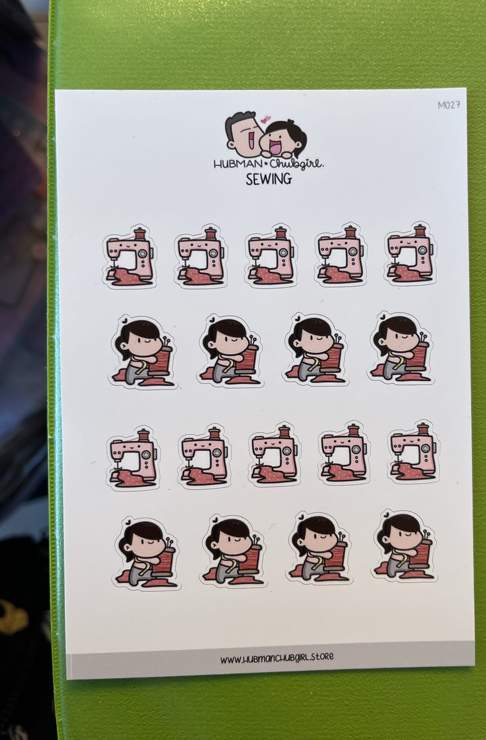 Customer photo review of Sewing Planner Stickers