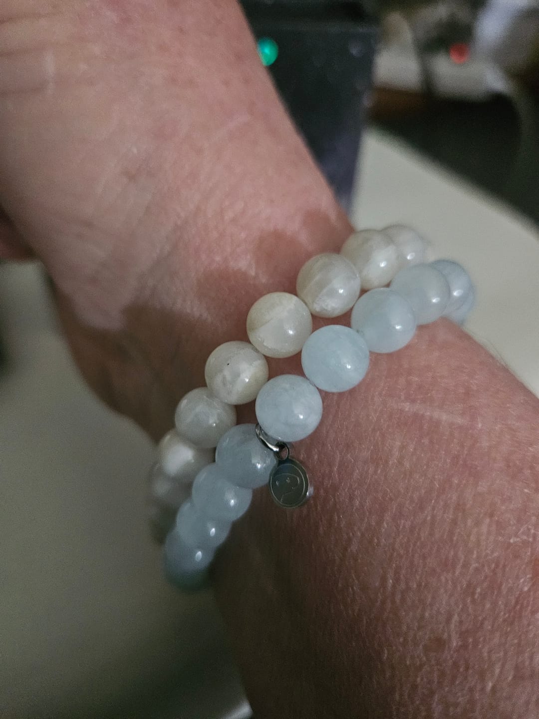 Customer photo review of Aquamarine Bracelet