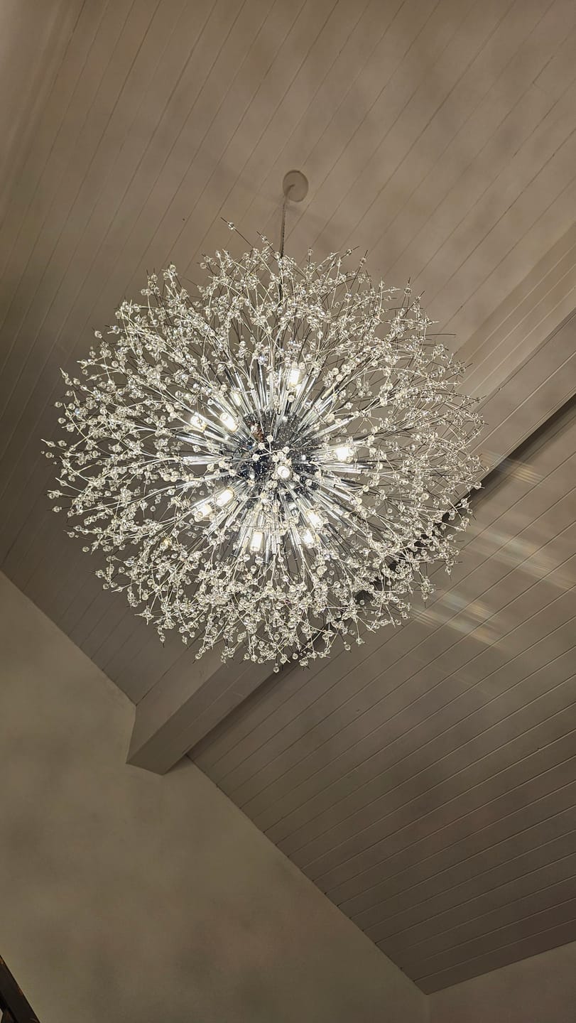 Customer photo review of 16-Light Oversized Luxury Sputnik Firework Chandelier