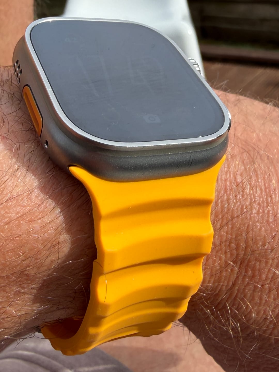 Customer photo review of Sport Soft Silicone and Titanium Buckle Strap for Apple Watch