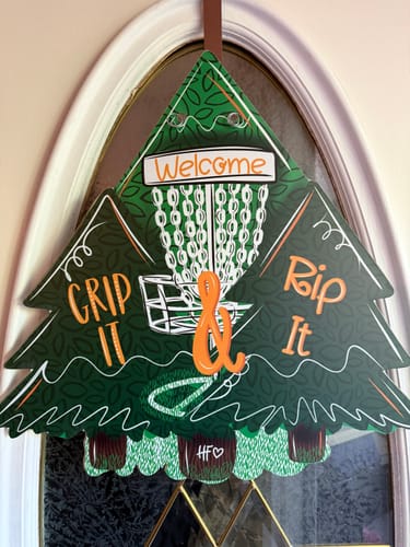 Customer photo review of Grip It & Rip It Disc Golf Door Hanger