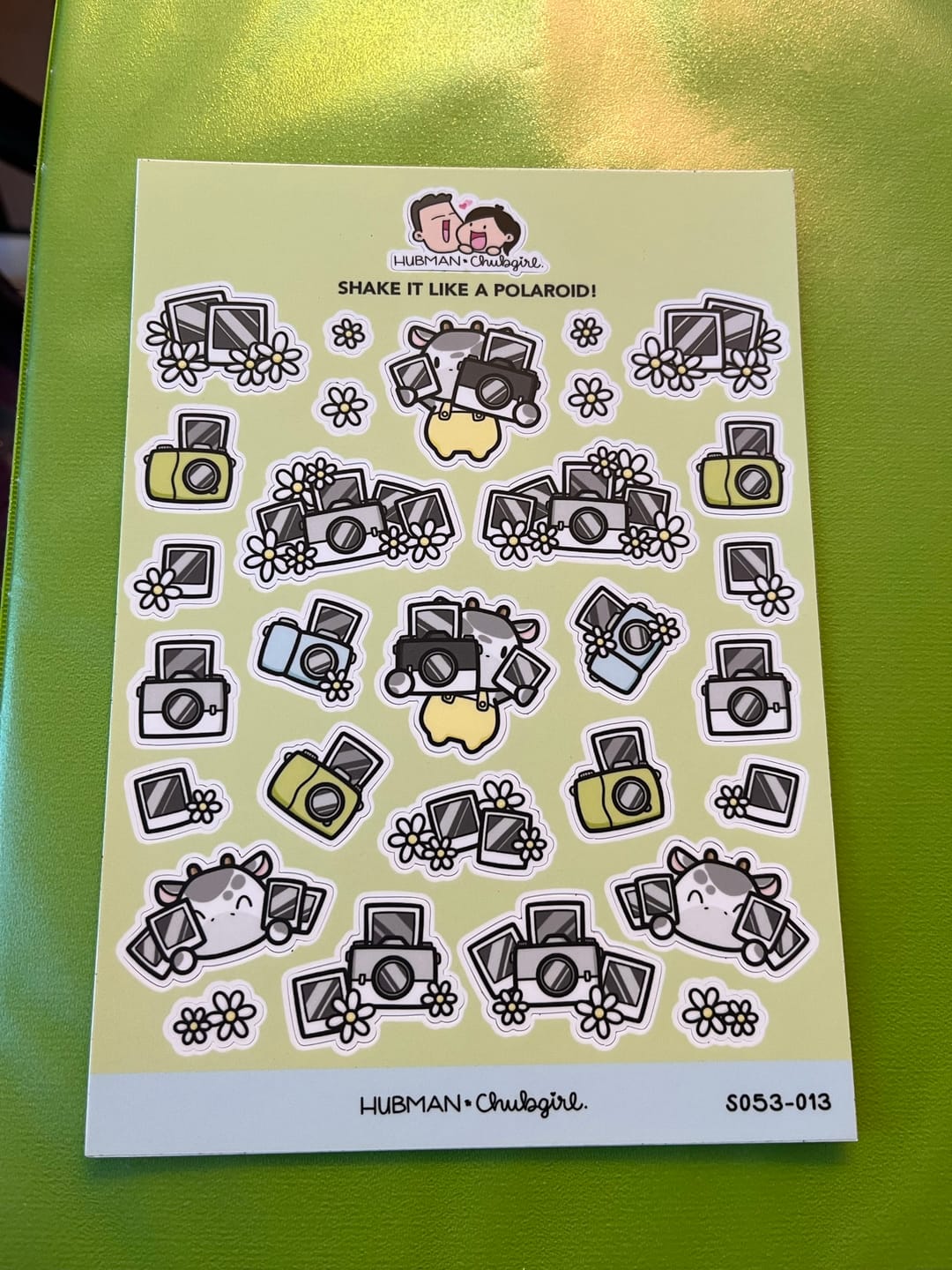 Customer photo review of Shake It Like a Polaroid! Sticker Sheet
