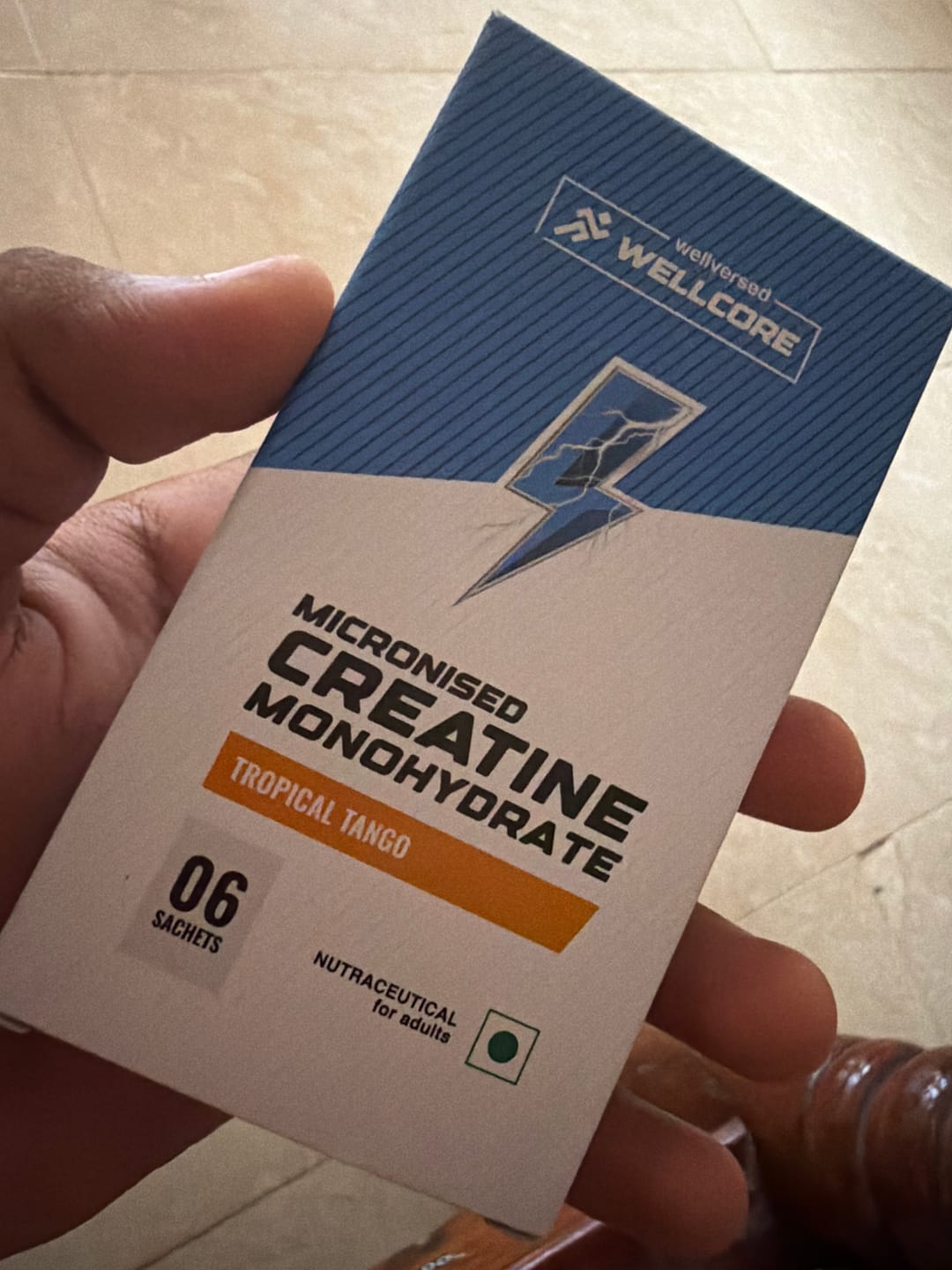 Customer photo review of Wellcore - Pure Micronised Creatine Monohydrate | Tropical Tango (6 Sachets)