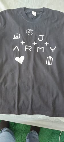 Customer photo review of Kpop Army Tattoo Printed T-shirt