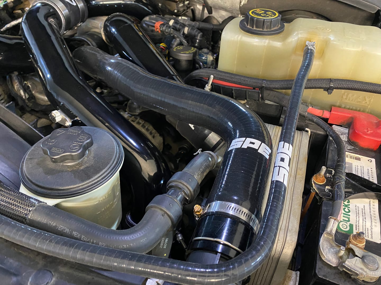 Customer photo review of 2011-2024 Powerstroke Upper Radiator Hose (SPE-S100164)