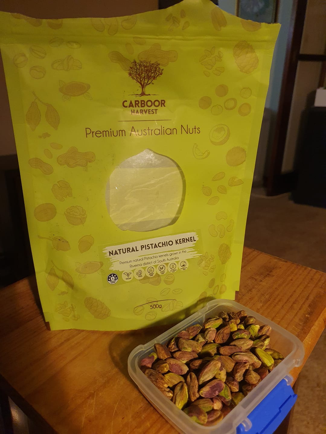 Customer photo review of Natural Australian pistachios