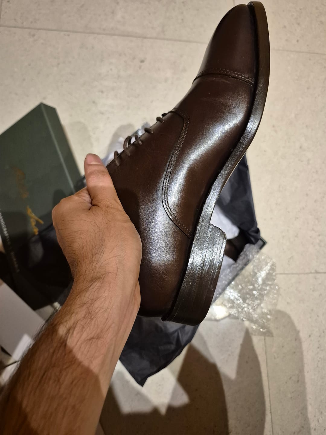 Customer photo review of Goodyear Welted - Cap Toe Oxfords - Brown