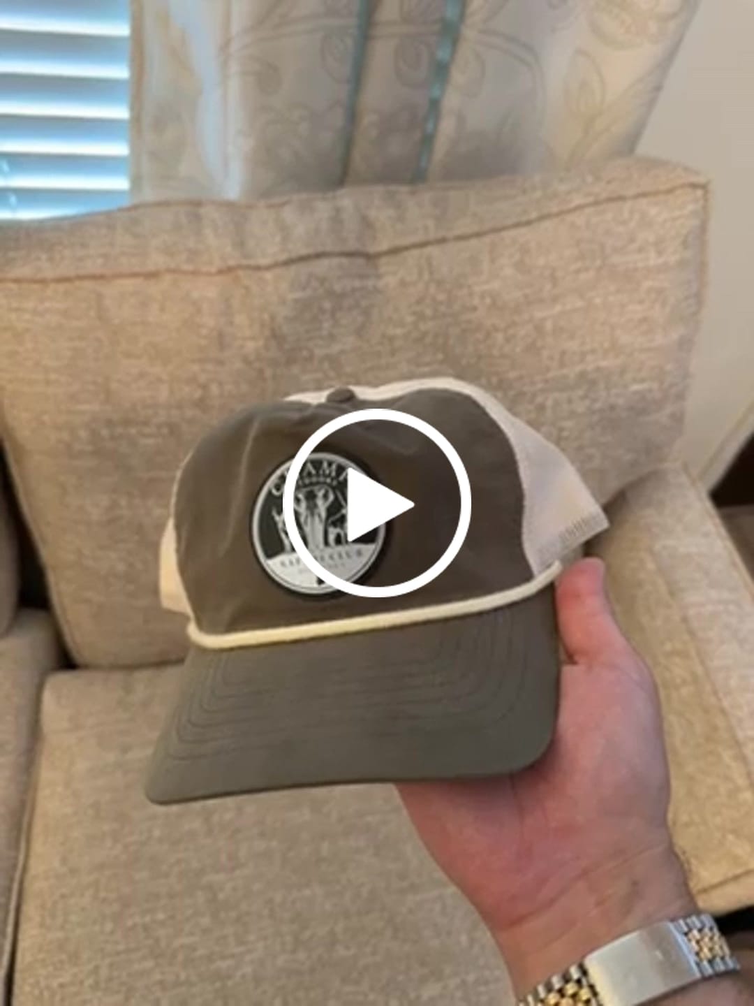 Customer video review of Custom Leather Patch Five Panel Bachelor Hat – Richardson 939