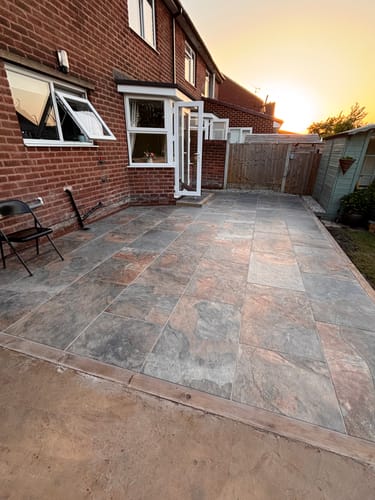 Customer photo review of Rustic Slate - Grey Porcelain Paving Tiles - 900 x 600 x 20mm