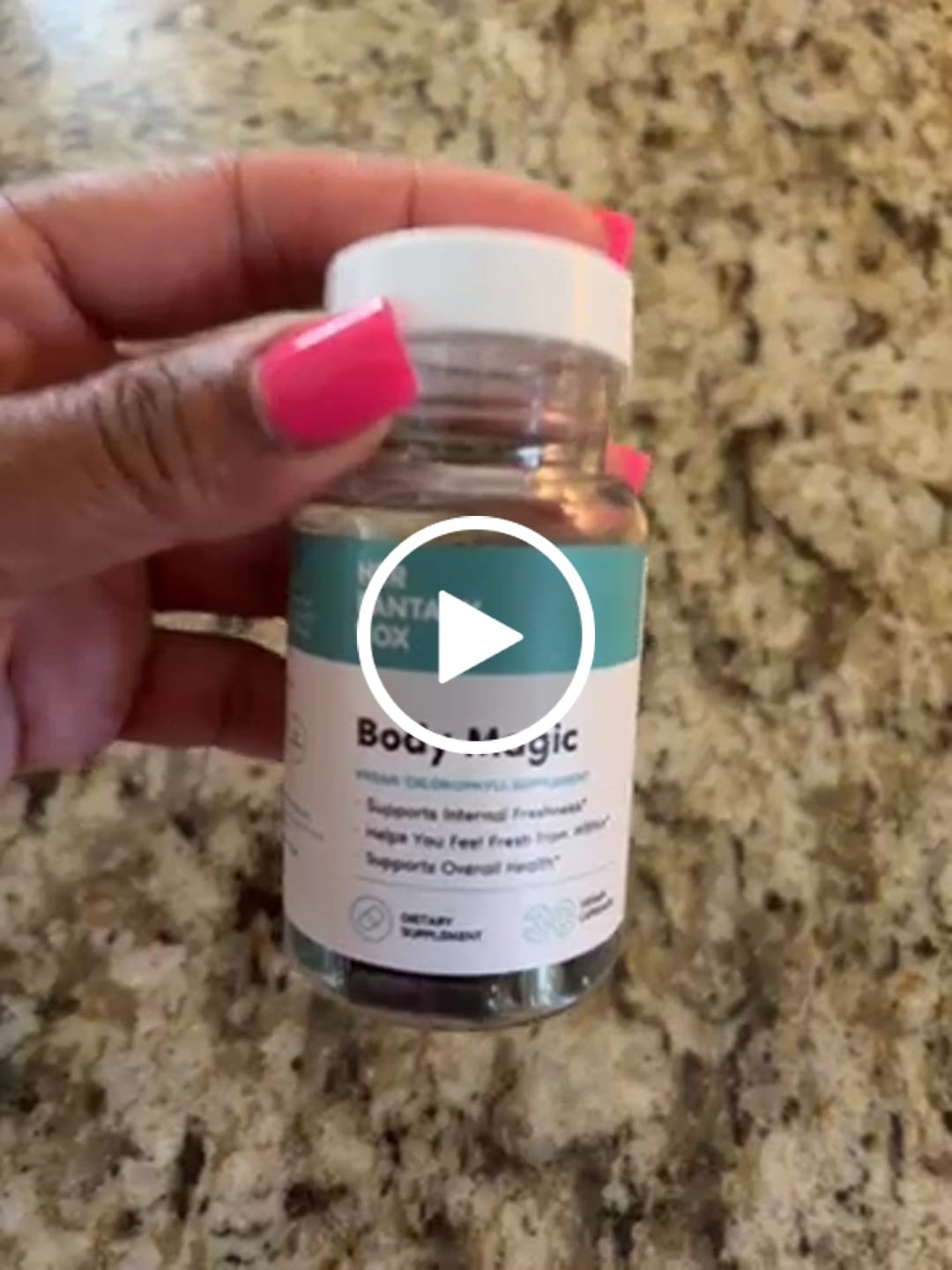Customer video review of Body Magic Chlorophyll Pill for Feminine Odor - 3 pk
