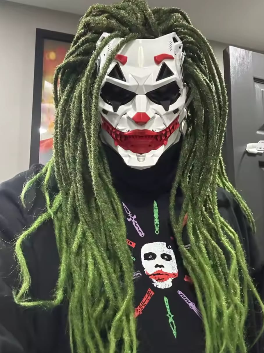 Customer photo review of Clown Cyberpunk Helmet