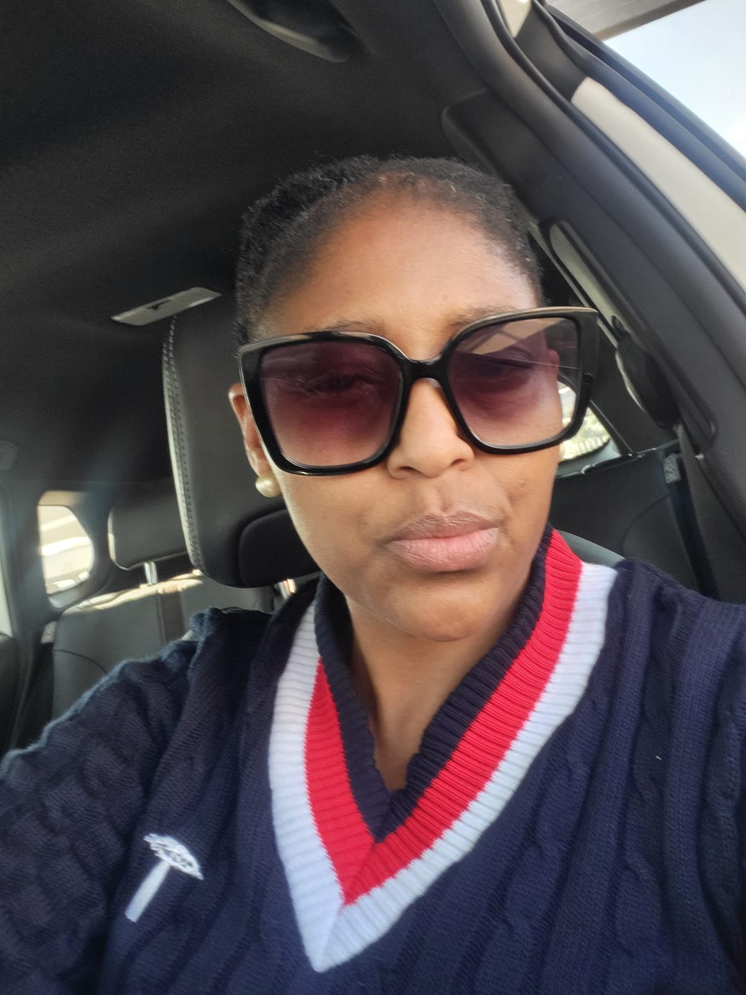 Customer photo review of Garment 01: Navy Blue, Red and White Cricket Jersey