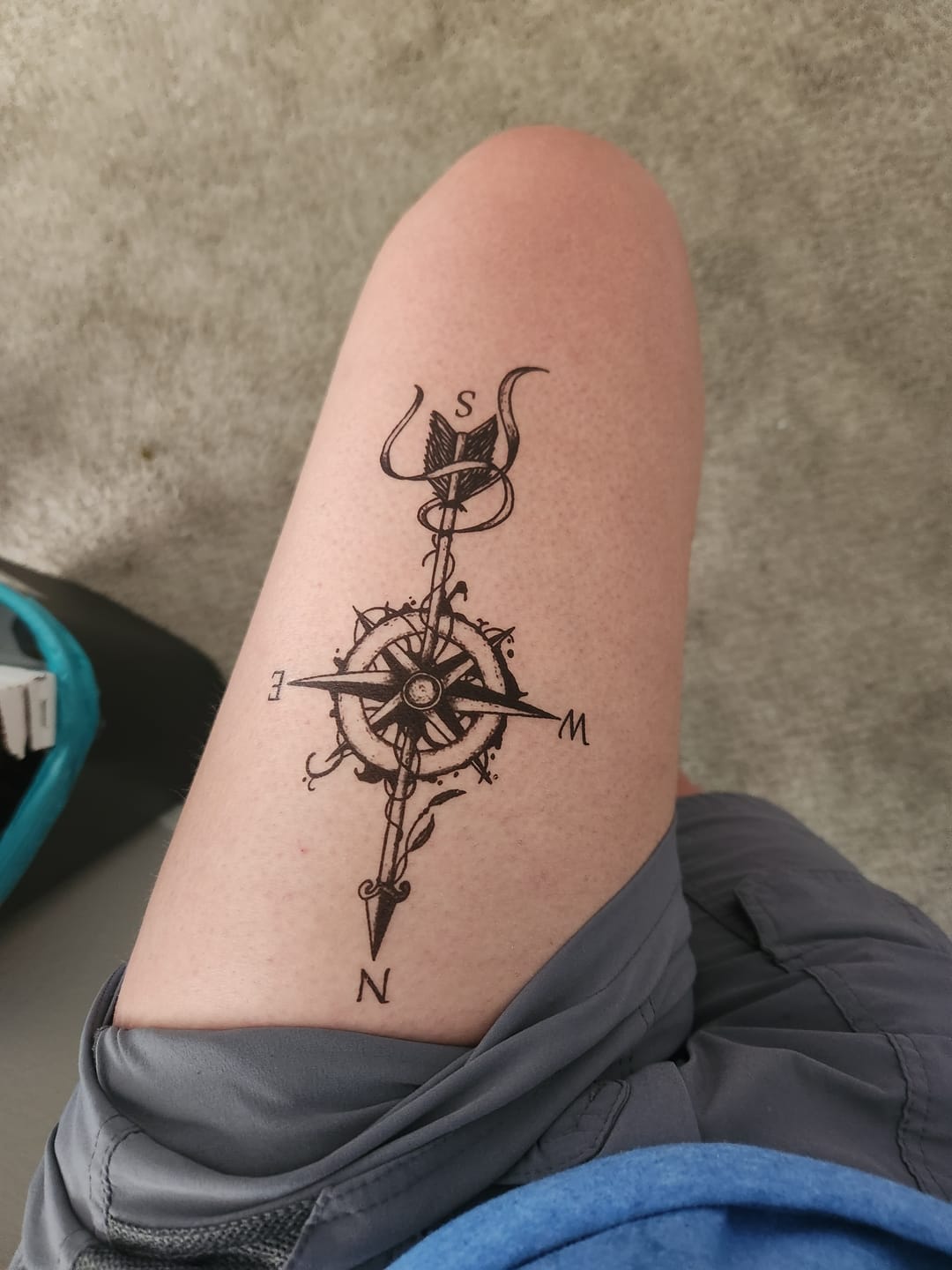 Customer photo review of Compass Tattoo
