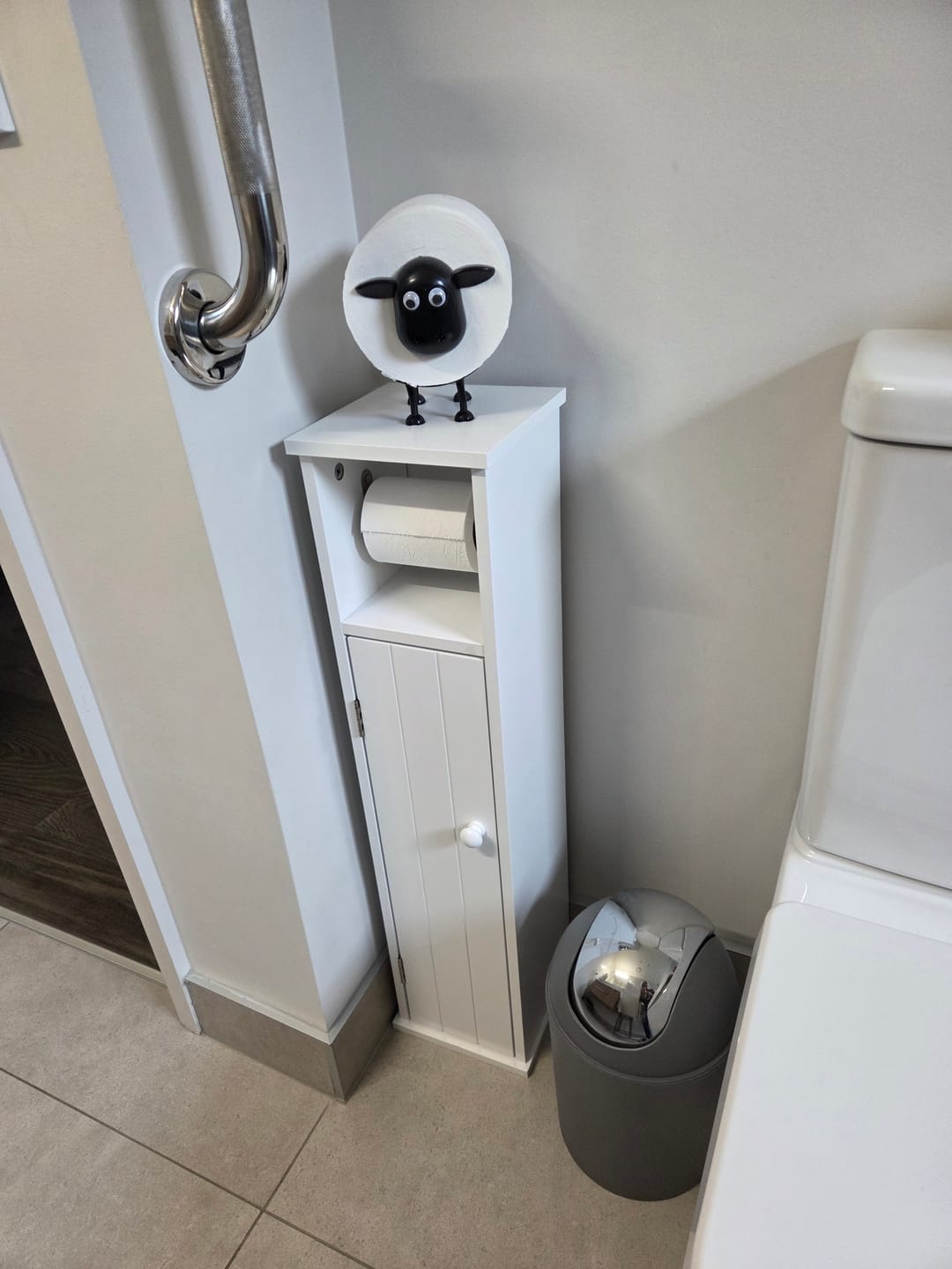Customer photo review of Luca Toilet Roll Cabinet - White