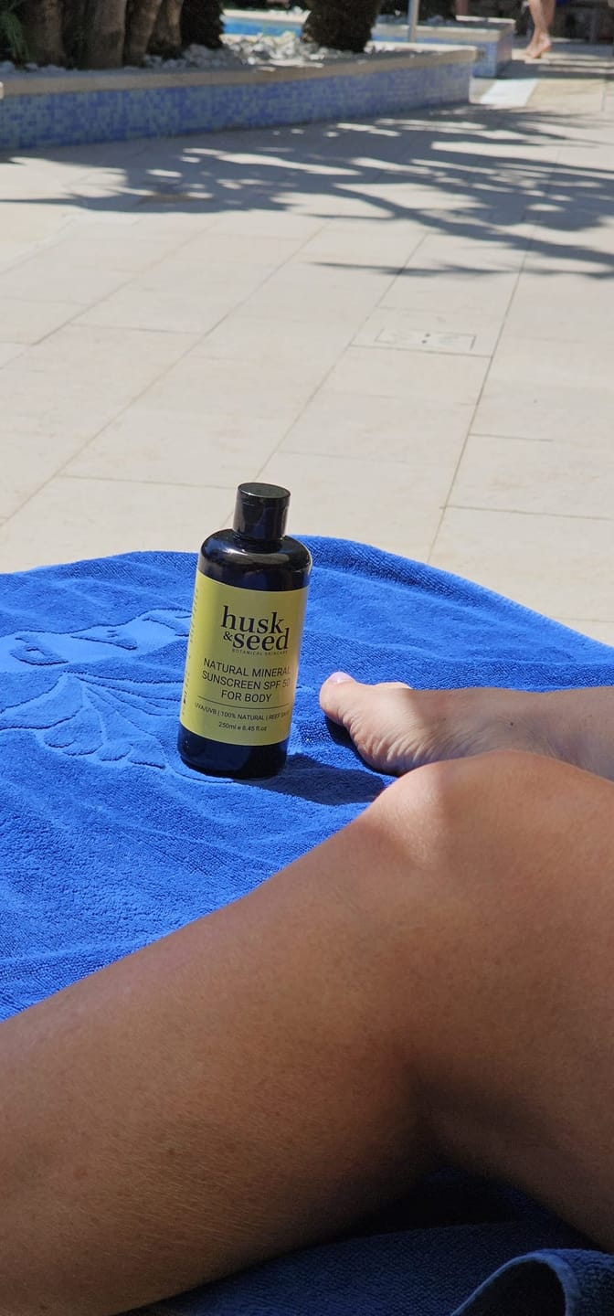 Customer photo review of Natural Mineral Body Sunscreen SPF 50