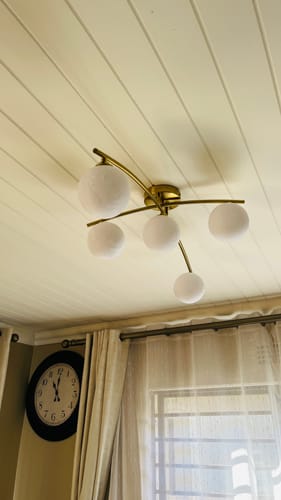 Customer photo review of Marcello Metal Ceiling Light Satin Brass