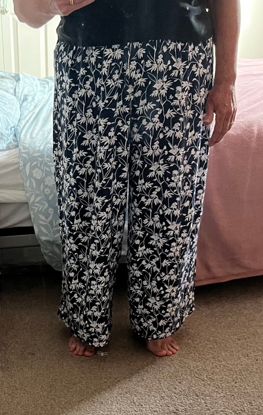 Customer photo review of Busy Flower Vines Viscose Challis Fabric