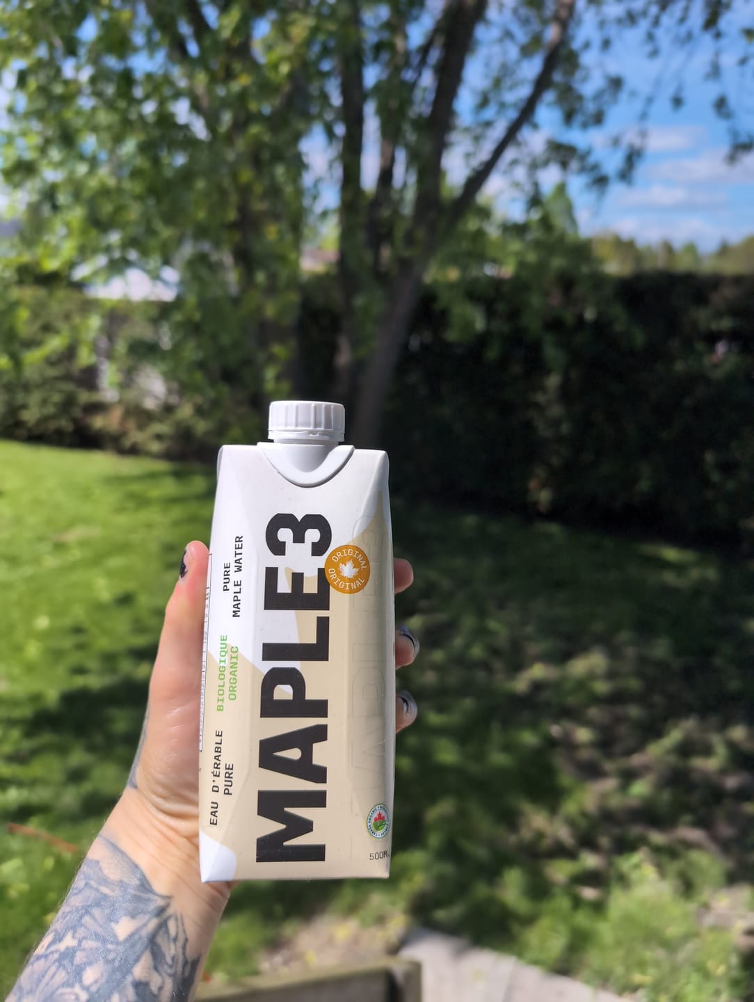 Customer photo review of Pure Organic Maple Water