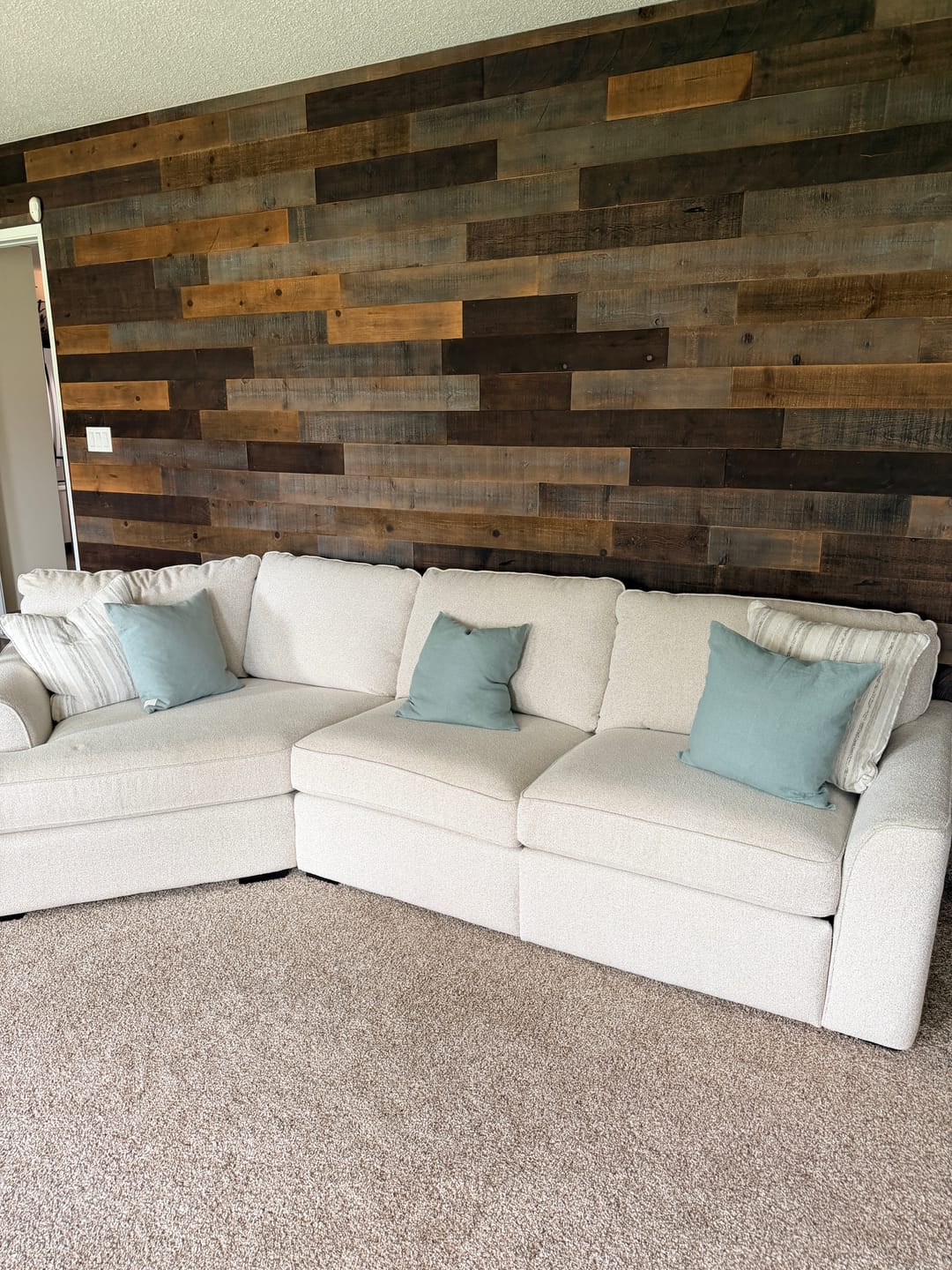 Customer photo review of Green Milieu Linen Cushion Cover