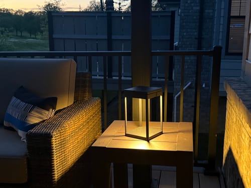 Customer photo review of Luxury Metal Solar Lantern