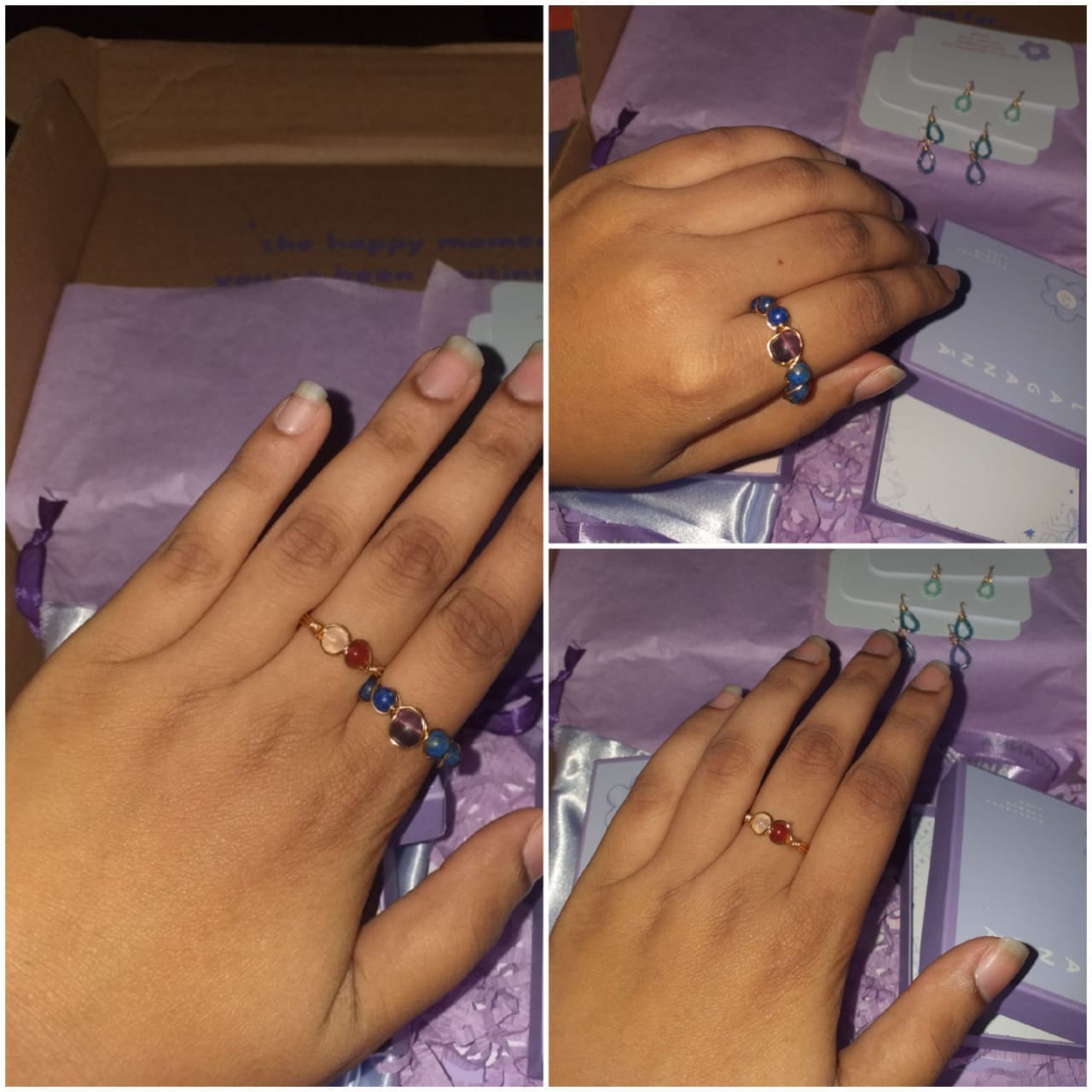 Customer photo review of Love Duo Ring | Rose Quartz & Carnelian