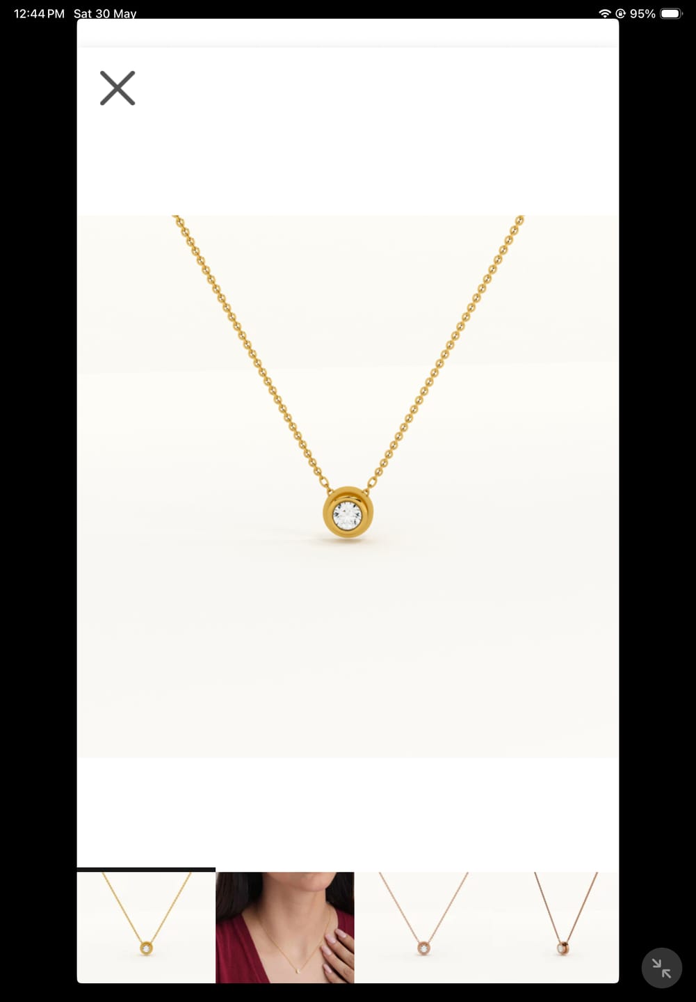 Customer photo review of Stone & Strand Necklace