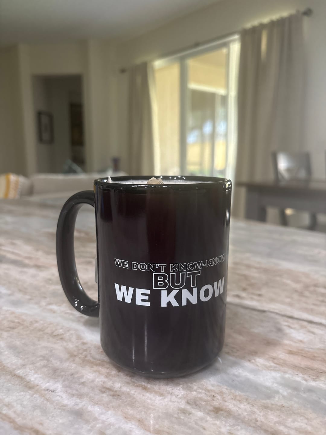 Customer photo review of We Know Mug