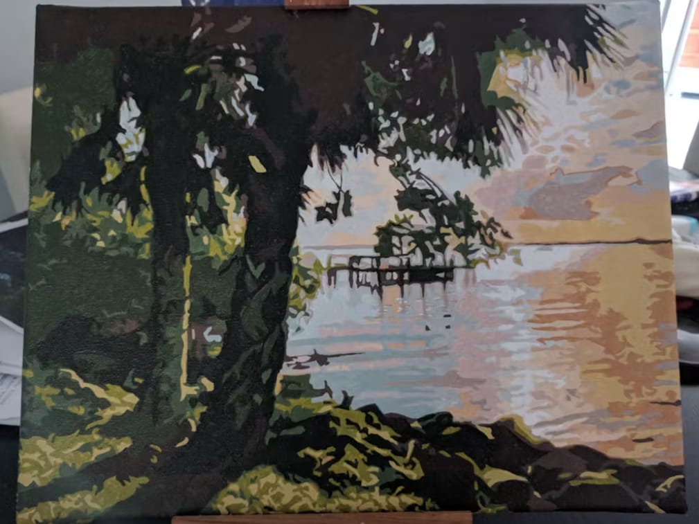 Customer photo review of Custom Paint By Numbers - Turn Trip Memory into Art