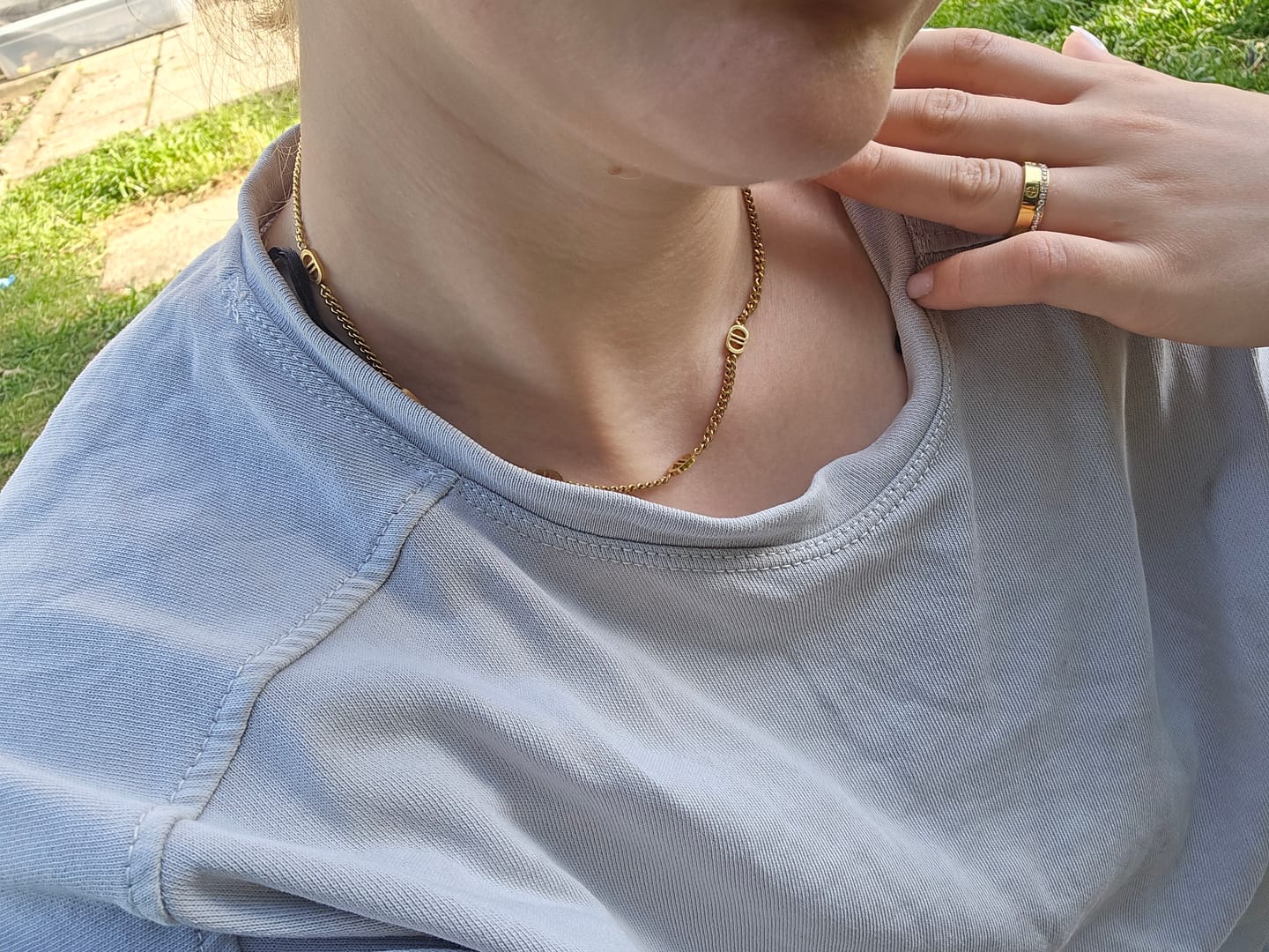 Customer photo review of Five Prestige Halskette | 18K vergoldet
