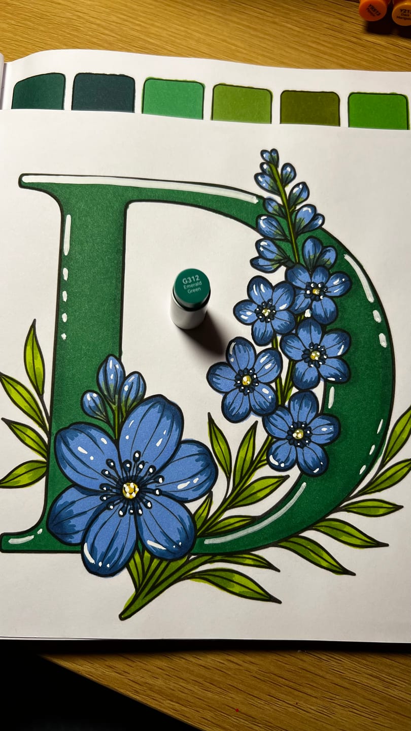 Customer photo review of Ohuhu Honolulu G1 / G312 Individual Marker, Brush & Chisel