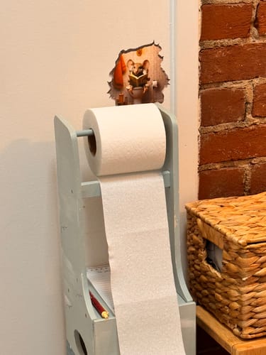Customer photo review of Toilet Mouse Hole Decal