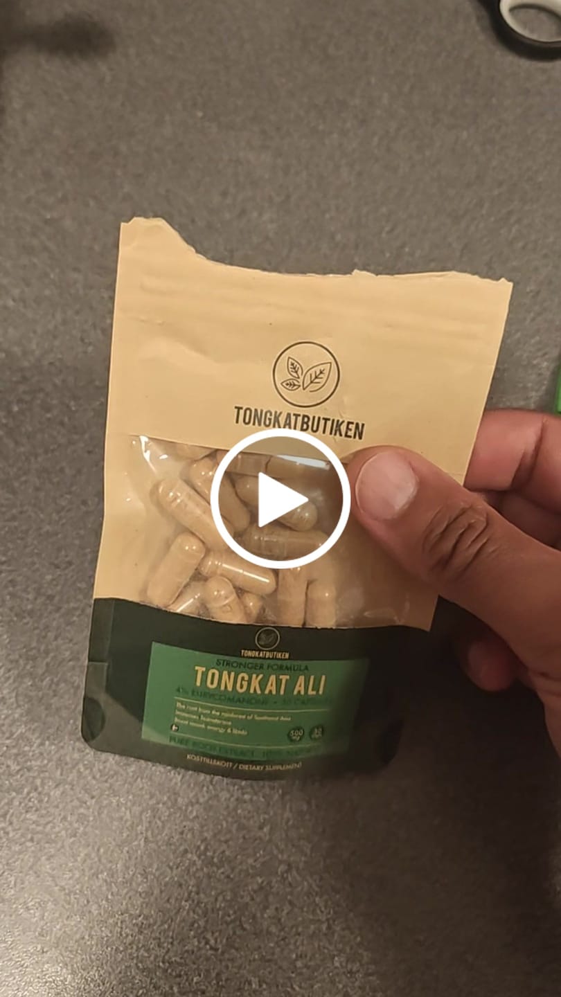 Customer video review of Tongkat Ali 4% Eurycomanone - Tongkatbutiken.se
