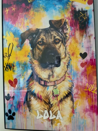 Customer photo review of Personalized Poster With Dog or Cat - Graffiti