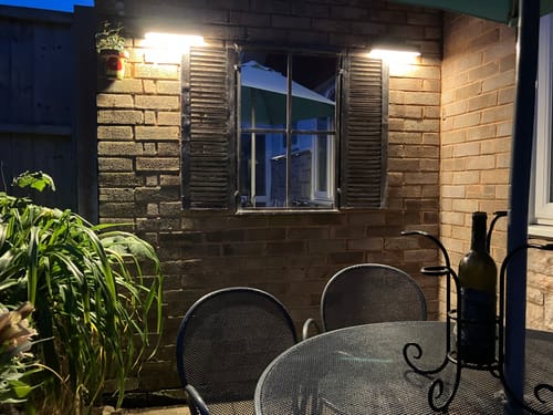 Customer photo review of Solar Wall Light with Motion Sensor