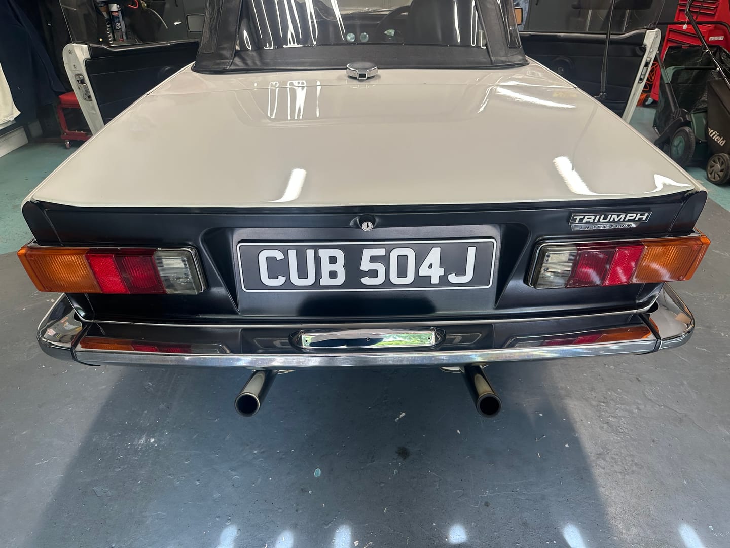 Customer photo review of Classic Oblong Metal Pressed Number Plate - 520mm x 111mm
