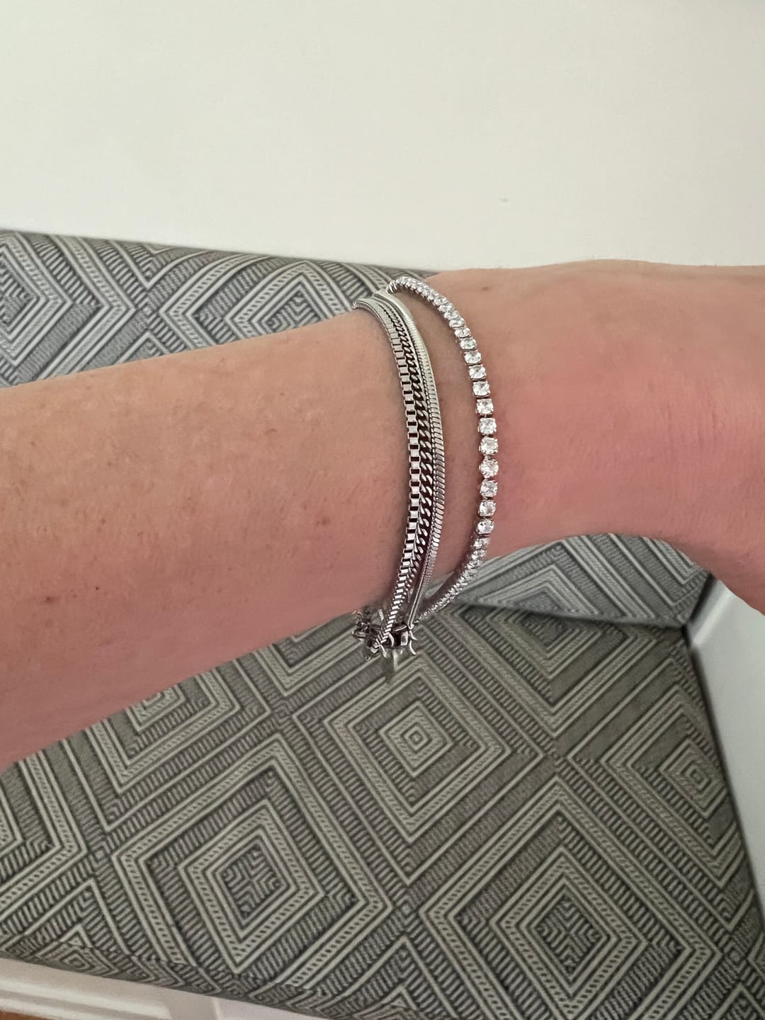 Customer photo review of Minimal Tennis Bracelet