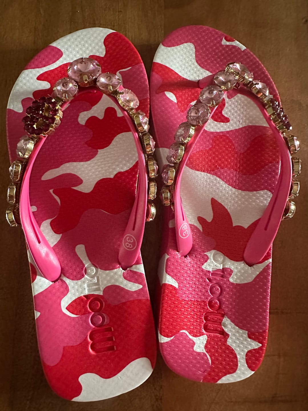 Customer photo review of Flip-Flop / Camouflage Pink - Peace / B Ware / Fehlproduktion / Sonderpreis / ohne Tasche