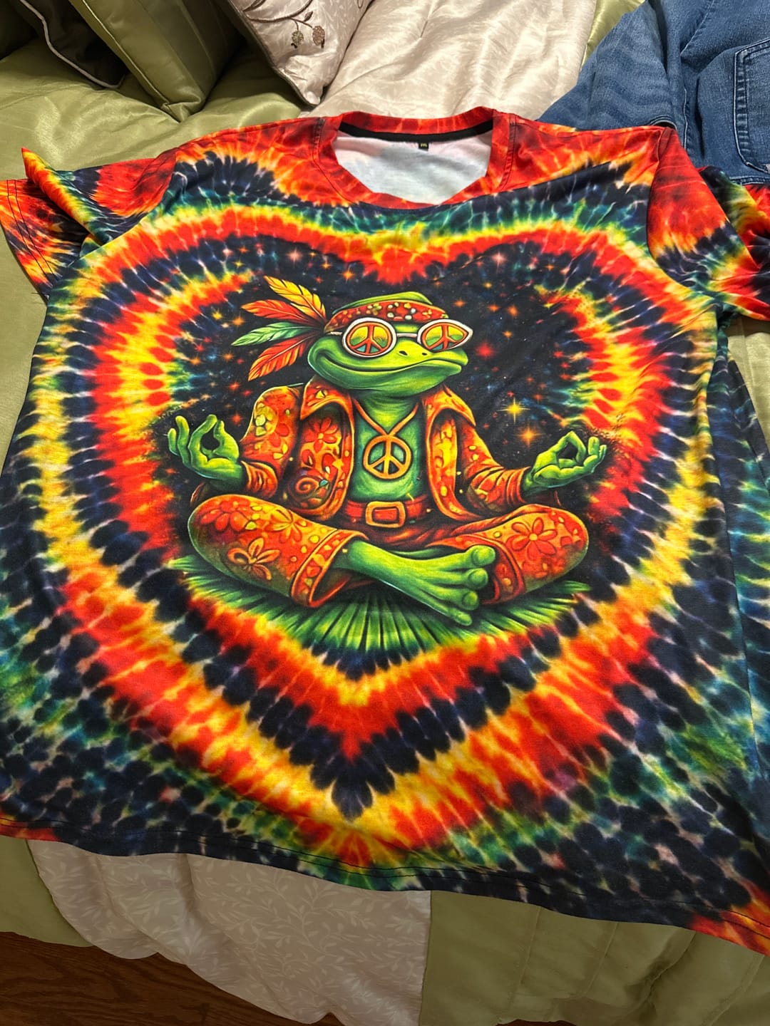 Customer photo review of JUST BREATHE FROG SWIRL ALL OVER PRINT - TM0204262