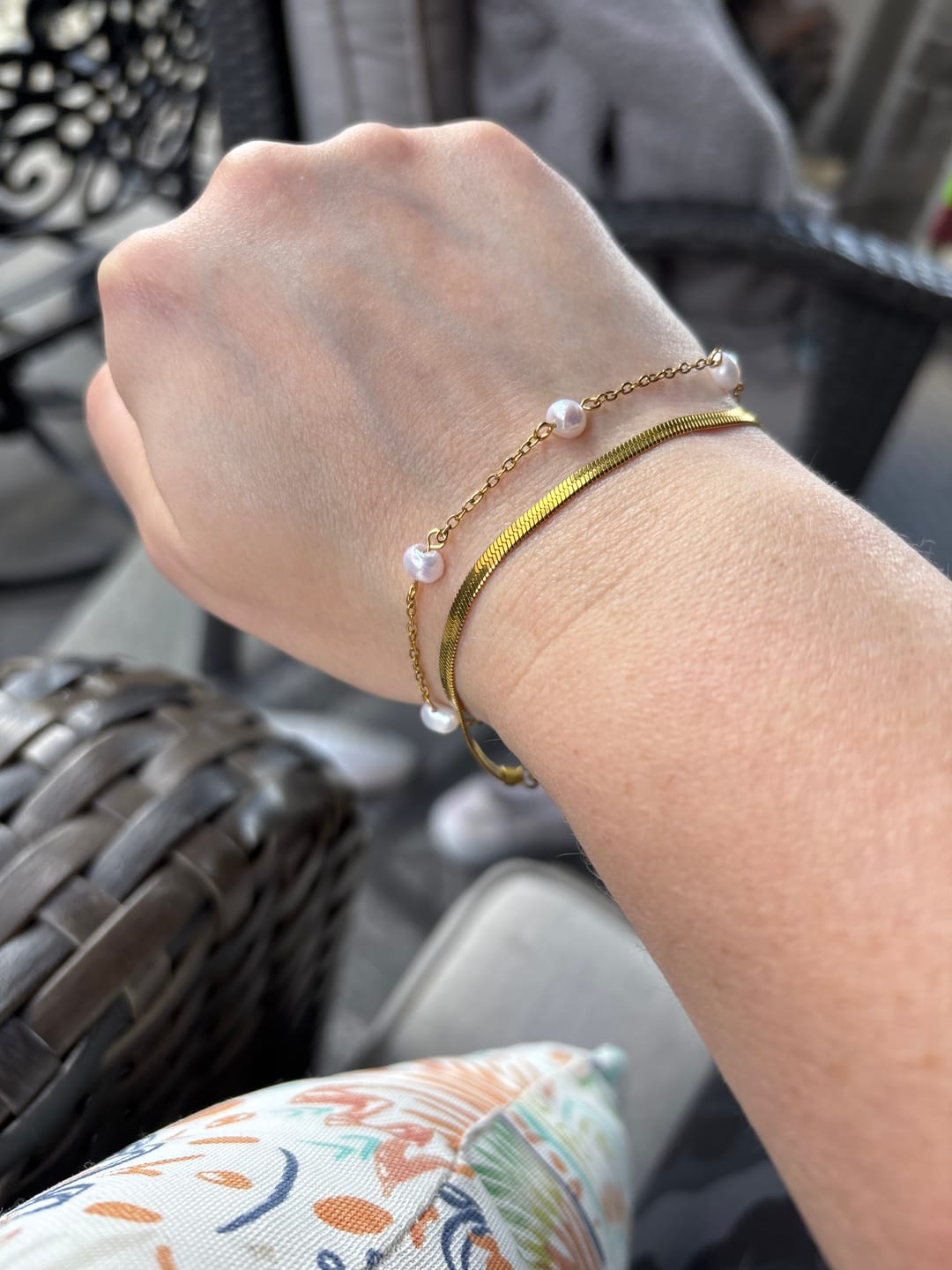Customer photo review of Chelsea Herringbone Bracelet