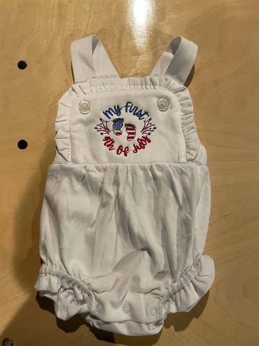 Customer photo review of Ruffle Vintage Bubble Romper