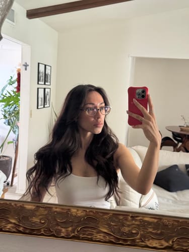 Customer photo review of Diana | Chic Oval Magnetic Clip-on Eyeglasses Sunglasses | ZanyLen