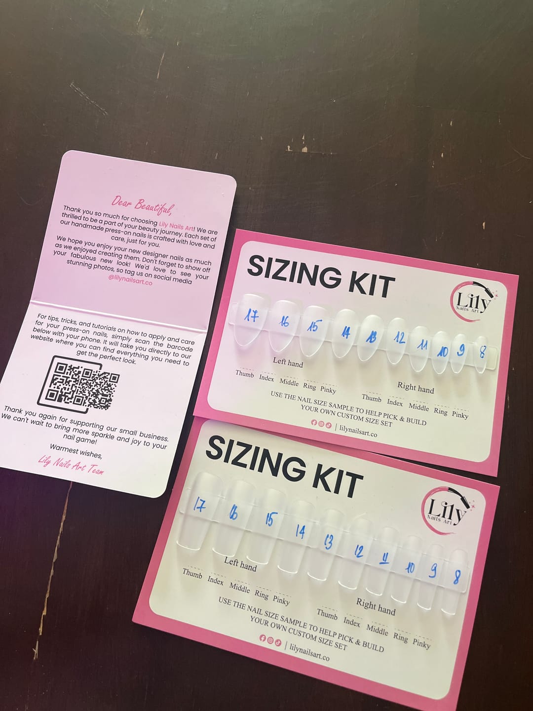 Customer photo review of Sizing Kit