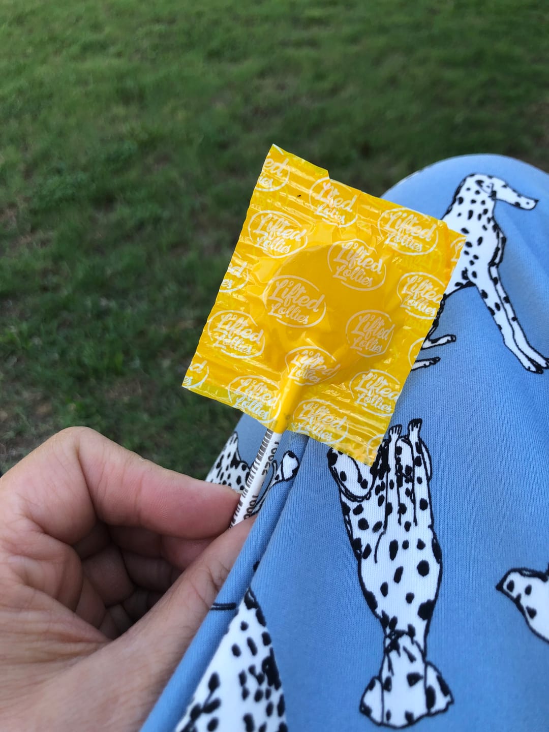 Customer photo review of Lifted Lollies – 20mg D9 THC + 10mg CBD Infused Lollipop (1 Count)