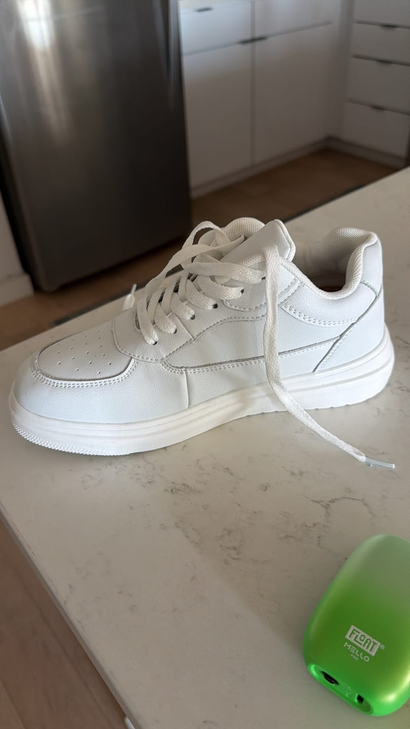 Customer photo review of ELEVATESHOES WHITE CASUAL