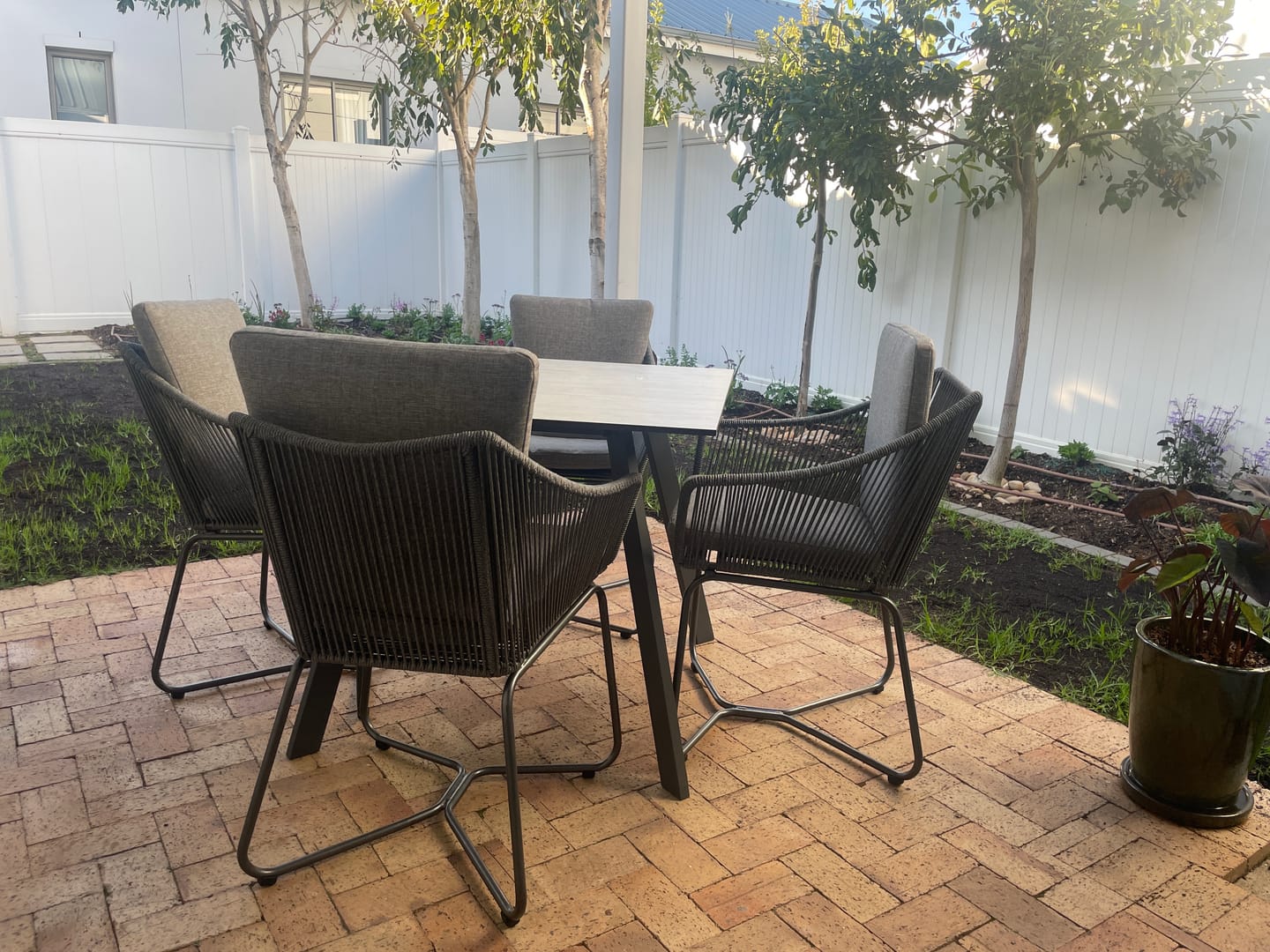 Customer photo review of Opal 4-Seater Outdoor Dining Set