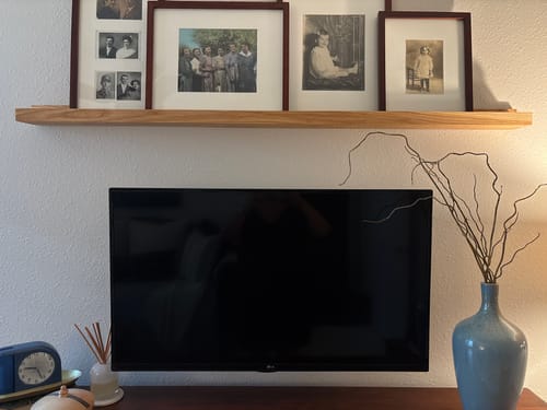 Customer photo review of Solid Ash Picture Ledge