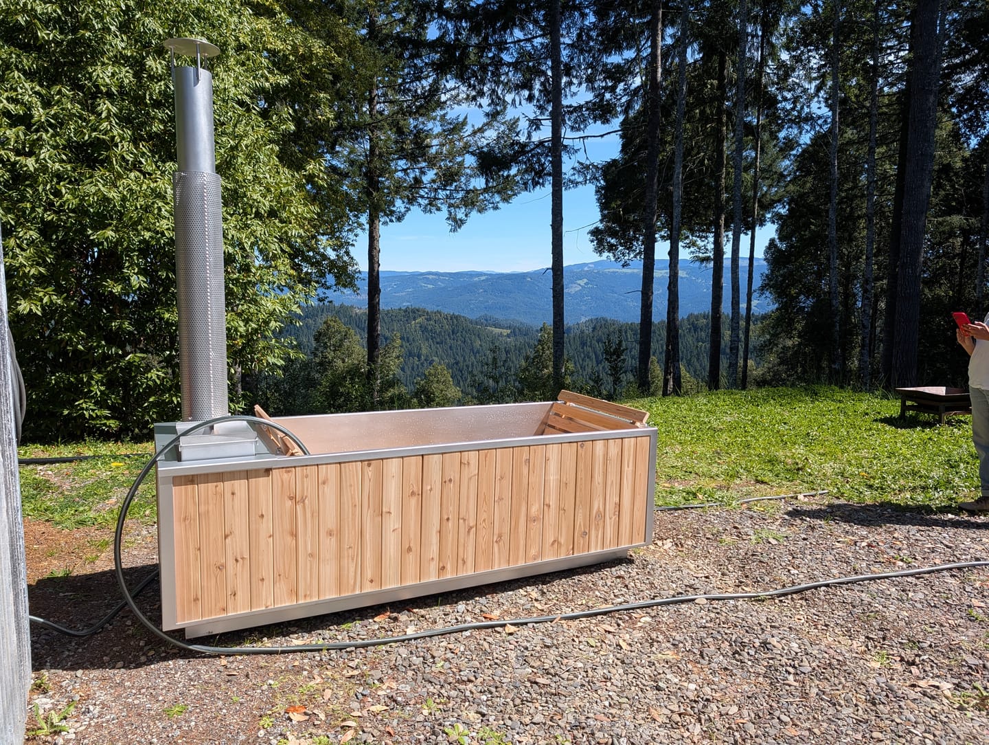 Customer photo review of Wood Burning Hot Tub