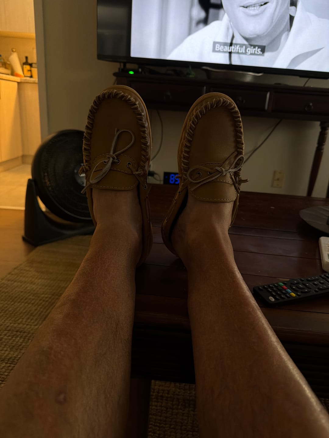 Customer photo review of Men's Wide Leather Moccasin Shoes
