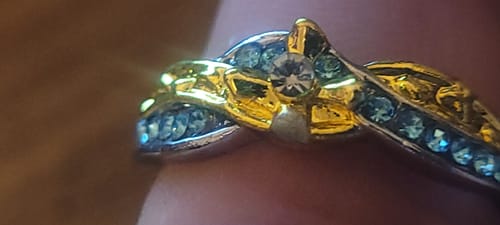 Customer photo review of HANDMADE DETAILED ZIRCON & SILVER MOM RING