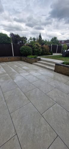 Customer photo review of Universal - Grey Porcelain Paving Tiles - 900 x 600 x 20mm